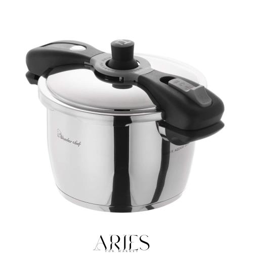 【Amazon.co.jp限定】 ワンダーシェフ wonderchef 圧力鍋 両手圧力鍋 5.5L IH対応 超高圧 時短 除菌力99.9% スチーム 浜田陽子 フルカラ