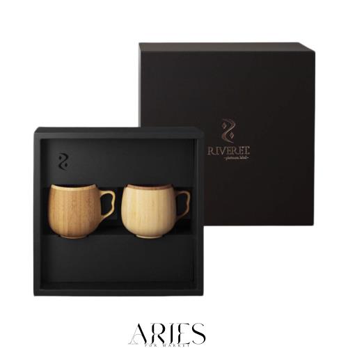 RIVERET リヴェレット カフェオレ マグカップ 350ml ペア セット 竹製 食洗機対応 ホワイト/ブラウン RV-205WBの通販は 9,172円