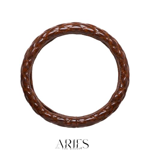 雅 極太ハンドルカバー ウッドダイヤ ダブルステッチダイヤ 2L ブラウン HC-WD-2LBR