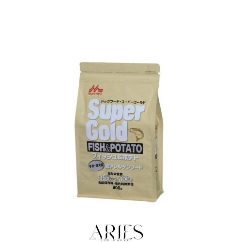 （まとめ買い）森乳サンワールド ドライフード スーパーゴールド フィッシュ＆ポテト 子犬・成犬用 低アレルゲンフード 800g ドッグフー