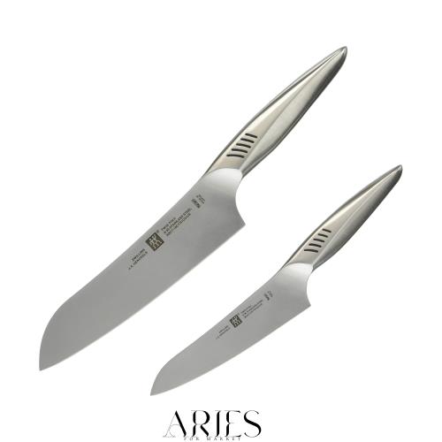 Zwilling ツヴィリング 「 ツインフィン 2 マルチパーパス/ペティ 2pcsセット 日本製」 三徳 包丁 ギフト オールステンレス 食洗機対応