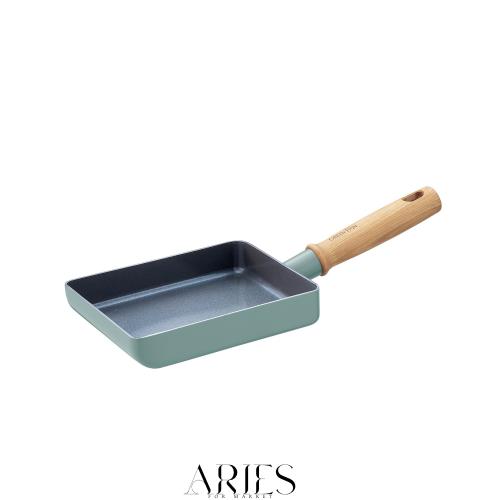 グリーンパン GREENPAN エッグパン 玉子焼き器 14x18cm IH ガス 対応 有害物質不使用 PFASフリー セラミックコーティング 【メイフラワー