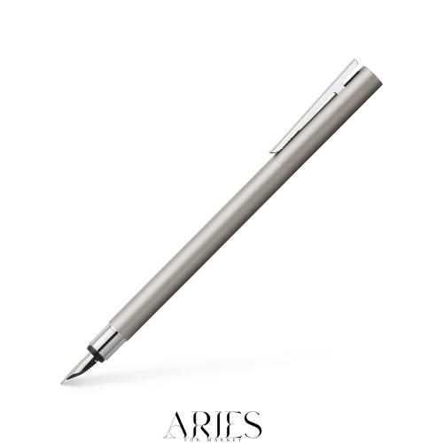 FABER-CASTELL ファーバーカステル 万年筆 F 細字 ネオスリム シルバーマット 342101 両用式 正規輸入品