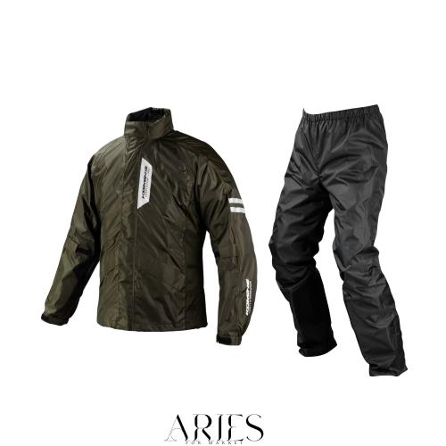 [KOMINE] バイク用 ブレスターレインウェアフィアート RK-539 755 雨具 カッパ 防水 03-539 メンズ Olive 2XL