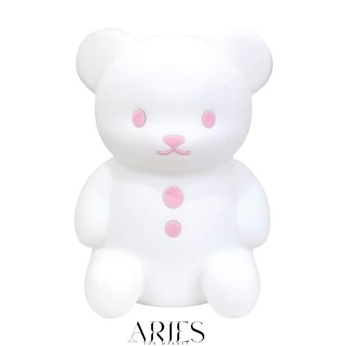 シリコン製・LEDライト 【くまのおやすみライト】 ピンク EX-3014