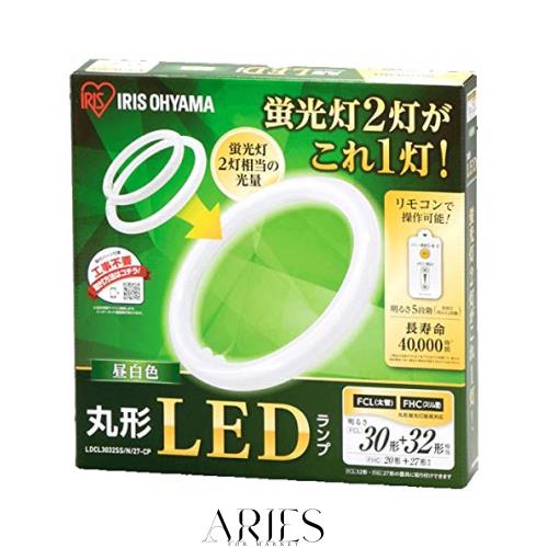 アイリスオーヤマ 丸形LEDランプ LDCL3032SS/N/27-CP