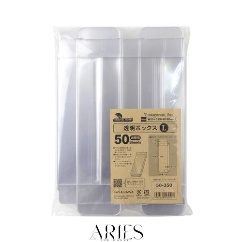 ササガワ ギフトボックス オリジナルワークス PET 透明ボックス L 50枚入り 50-350