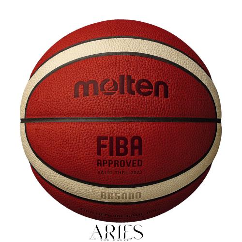 モルテン(molten) バスケットボール 天然皮革 貼り 6号球 一般女子 大学生女子 高校生女子 中学生女子 国際公認球 検定球 BG5000 B6G5000