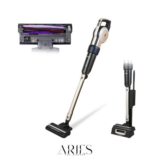 アイリスオーヤマ 掃除機 コード式 紙パック式 スティッククリーナー シャンパンゴールド