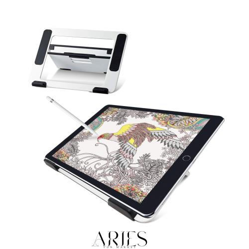 エレコム タブレットスタンド 液タブ 液晶ペンタブレット 9.7~12.9インチ対応 Wacom XP-Pen iPad 対応 角度調整可能 4アングル ホワイト