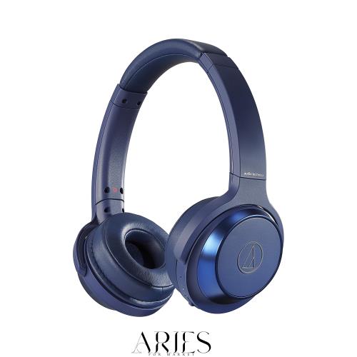 オーディオテクニカ ATH-WS330BT BL ヘッドホン bluetooth ワイヤレスヘッドホン 重低音 SOLID BASS 最大70時間再生 ブルー ATH-WS330BT