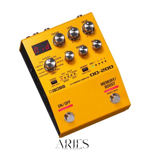 ボス BOSS ハイブリッド・ドライブ OD-200 オーバードライブ ディストーション 200シリーズ 歪み 音作り ギター用 軽音