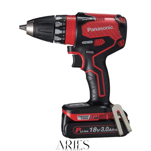 パナソニック(Panasonic) 充電ドリルドライバー 18V 3.0Ah電池パック×2個/充電器/ケース付 デュアル (14.4V/18V対応) タップモード搭載