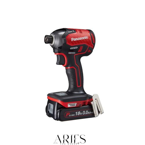 パナソニック 充電インパクトドライバー 18V 3.0Ah電池パック×2個 充電器 大収納ケース付 デュアル (14.4V/18V) スマートBL 170N・m(18V