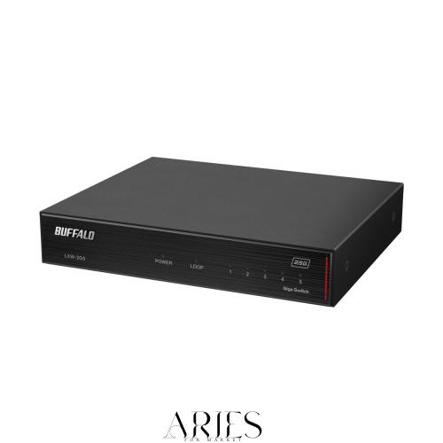 バッファロー BUFFALO 2.5GbE対応 金属筐体 AC電源 5ポート ブラック スイッチングハブ LXW-2G5