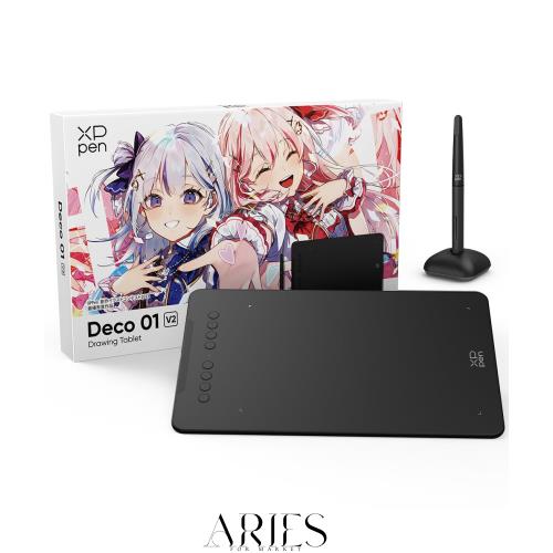 XPPen ペンタブレット Decoシリーズ 板タブ スマホ対応 絵描き ペイントソフト付き イラストコンテスト記念版 Deco01V2 Android
