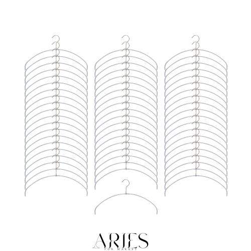 マワ すべり落ちない ハンガー 人体ハンガー ドイツ製 60本組 シルバー 119611 40×22×1cm