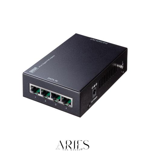 サンワサプライ PoEインジェクター(電源内蔵・IEEE802.3at(30W)・4ポート対応) LAN-GIHINJ3
