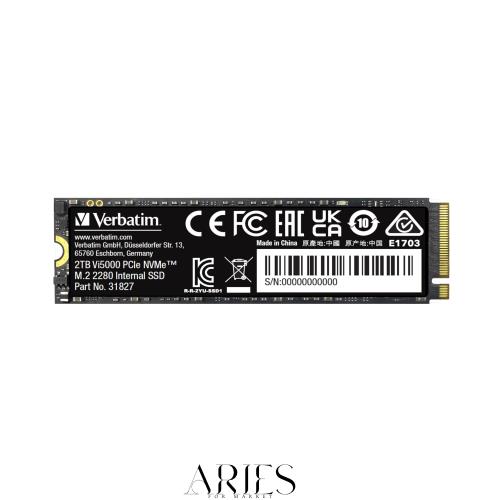 Verbatim バーベイタム NVMe PCIe Gen4.0x4 PCIe4.0 Vi5000シリーズ 2TB 最大読込 5000MB 国内代理店IO Dataサポート 31827-J