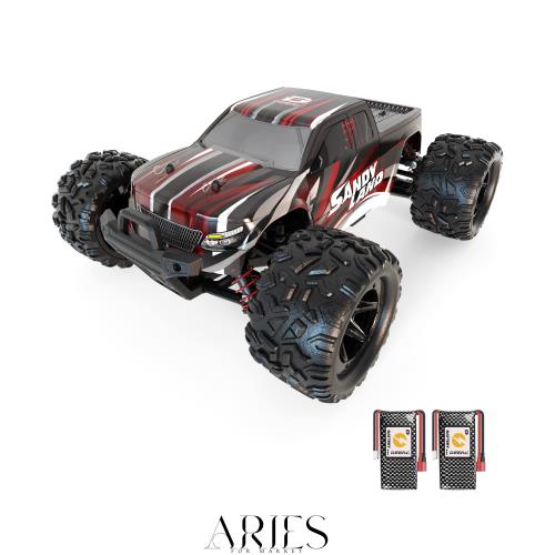DEERC ラジコンカー 電動RCカー オフロード 4WD 高速 40km/h 1/18 2.4Ghz レーシング 防振 耐衝撃 防水 乗り越え バッテリー2個 40分間走