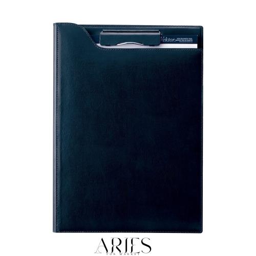 レイメイ藤井 クリップファイル zeitVektor A4 革製 ネイビー ZVF654K