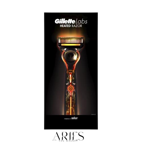 ジレット Gillette Labs ヒーテッドレーザー 髭剃り カミソリ 男性 3個アソート