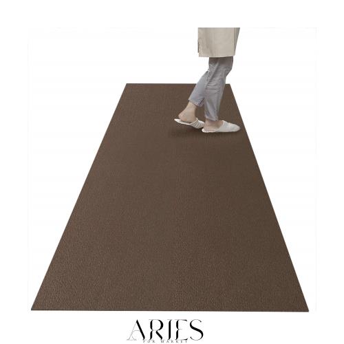 サンコー キッチンマット はっ水 洗える ロングマット 台所 廊下 日本製 おくだけ吸着 フラットタイプ 90×270cm ブラウン KH- ｜サンコー キッチンマット はっ水 洗える ロングマット 台所