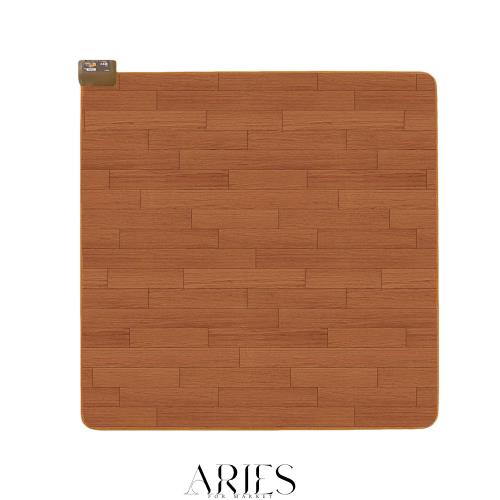 ライフジョイ ホットカーペット 日本製 2畳 本体 フローリング調 電気カーペット 176cm×176cm 暖房面切替 キッチン対応 防水 ブラウン J