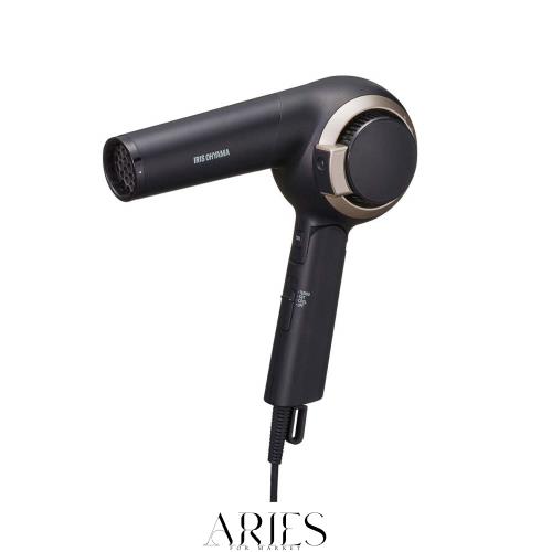 アイリスオーヤマ モイストプロドライヤー センサー付 温度コントロール マイナスイオン LEDライト 大風量 HDR-MC1-B ブラック