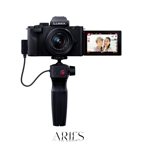 パナソニック Vlog ミラーレス一眼カメラ ルミックス G100V 標準ズームレンズキット トライポッドグリップ付属 ブラック DC-G100V-K