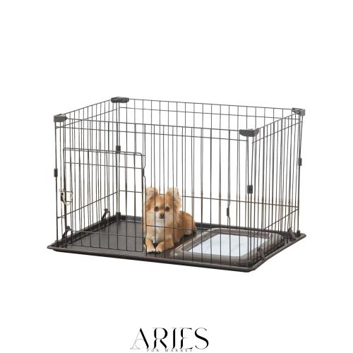 アイリスオーヤマ システムサークルトレー付き P-STN-550 ブラウン 小型犬用 90×60×55.2cm 7,718円