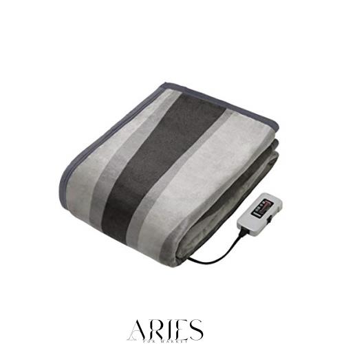 Sugiyama 【Premium Boa】プレミアムボア 電気敷毛布 180×85？ ロングサイズ 日本製 SSW20SL09(AS) アートストライプ