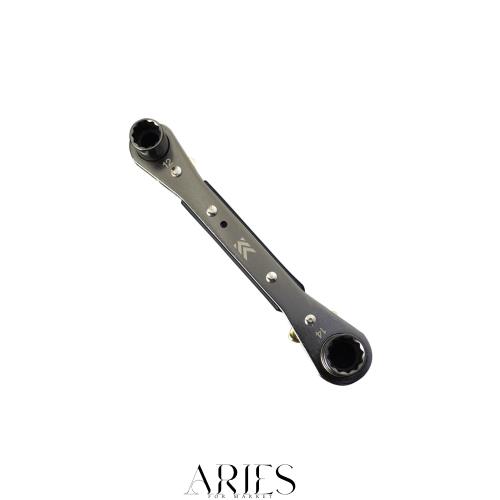 フジ矢 板ラチェットレンチ 黒金 165mm FRS-12-BG