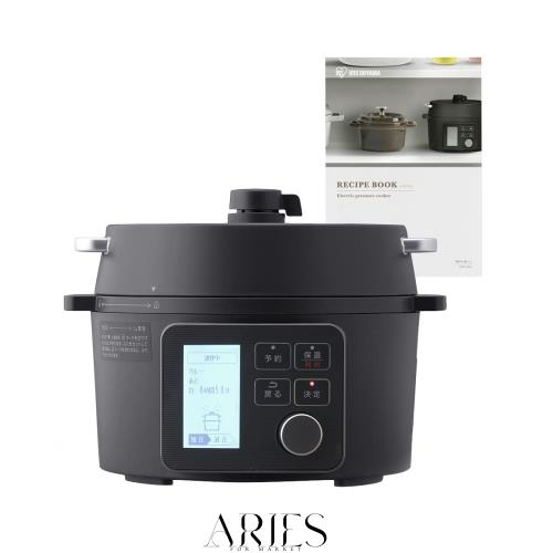アイリスオーヤマ 電気圧力鍋 圧力鍋 2.2L 1~2人用 低温調理可能 卓上鍋 予約機能付き 自動メニュー69種類 ガラス蓋付き レシピブック付