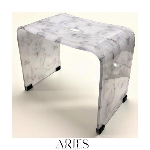 センコー マーブルストーン バスチェア 風呂いす 高さ約 35cm グレー 63680