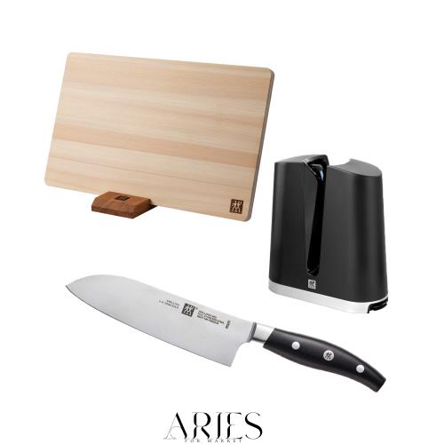 Zwilling ツヴィリング 「 ツヴィリング アーク コンプリート セット 」三徳 包丁 研ぎ シャープナー まな板 カッティングボード Vエッジの通販は 22,049円