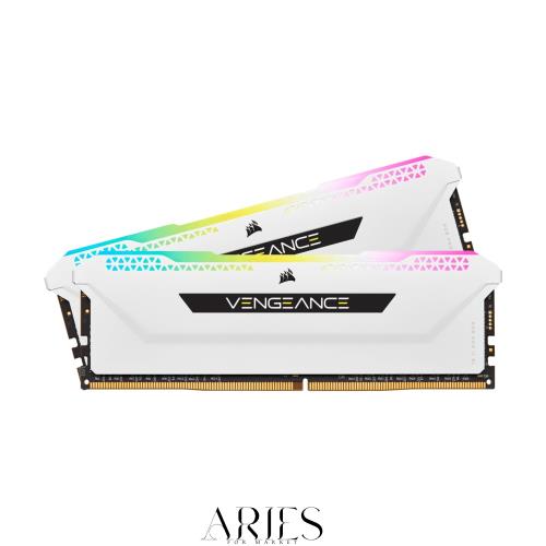 CORSAIR DDR4-3600MHz デスクトップPC用 メモリ VENGEANCE RGB PRO SLシリーズ 32GB [16GB×2枚] CMH32GX4M2D3600C18W (PC4-28800) ホワ