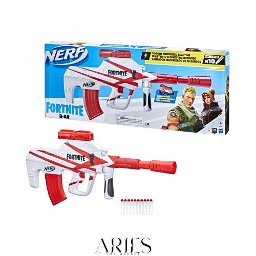 ハズブロ(HASBRO) ナーフ フォートナイト B-AR電動ブラスター、10ダーツ電動ナーフブラスティング、10ダーツクリップ、ナーフ公式エリー