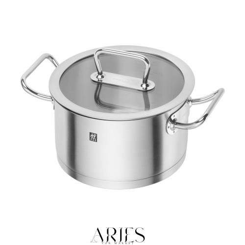 ZWILLING ツヴィリング 「 プロ シチューポット 20cm (ガラス蓋付) 」 両手 鍋 ステンレス 底面3層構造 IH対応 3.0L 【日本正規販売品】