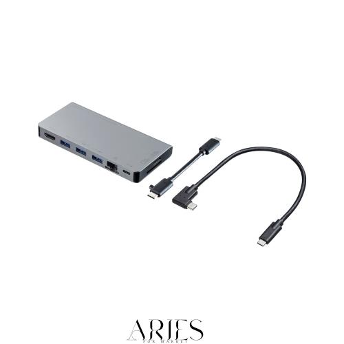 サンワサプライ USB Type-C ドッキングハブ（HDMI・LANポート・カードリーダー搭載） USB-3TCH14S2