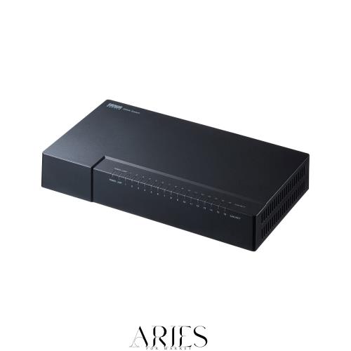 サンワサプライ ギガビット対応 スイッチングハブ(16ポート・マグネット付き） LAN-GIGAP1602BK