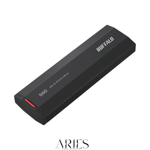 バッファロー SSD 外付け 500GB USB 3.2 Gen 2x2 2000MB/秒 Type-C Type-A 耐衝撃 防水 防塵 小型 コンパクト ポータブル 軽量 【 Window