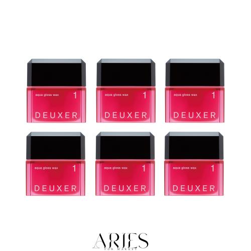 ナンバースリー DEUXER(デューサー) アクアグロスワックス1(6個セット) ヘアワックス フローラルベリー ピンク