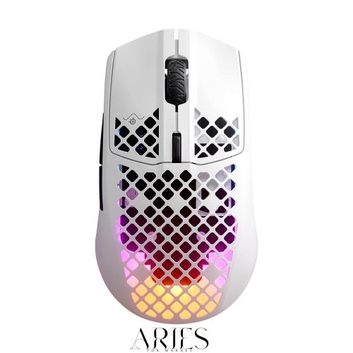 SteelSeries ゲーミングマウス 無線 Aerox 3 Snow Wireless 超軽量 TRUEMOVE AIRセンサー搭載 Quantum Wireless 2.0テクノロジー IP54規