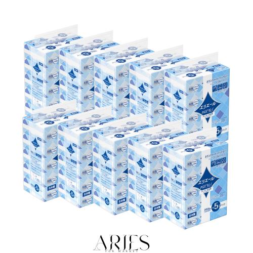 エリエール ペーパータオル Plus+キレイ コンパクトタイプ 200組×50パック(5パック×10入り) 【ケース販売】