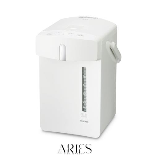 アイリスオーヤマ 電気ポット ポット メカ式 3リットル 安全ロック機能 カルキ抜き機能 IMHD-130-W ホワイト 節電対策の通販は