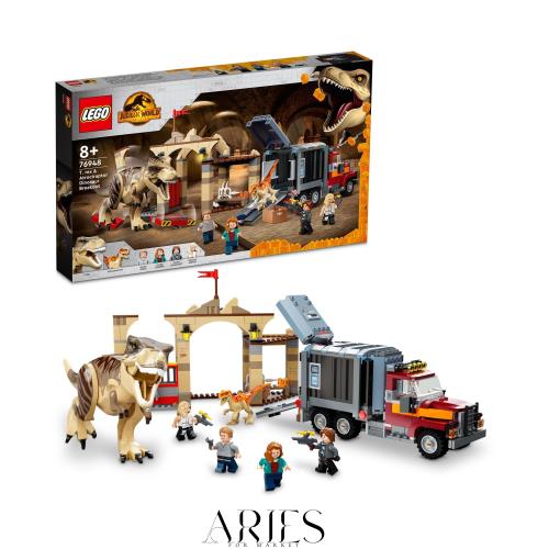 レゴ(LEGO) ジュラシック・ワールド おもちゃ 恐竜 T-レックスとアトロキラプトルの大脱走 クリスマスプレゼント クリスマス 76948 ブロ