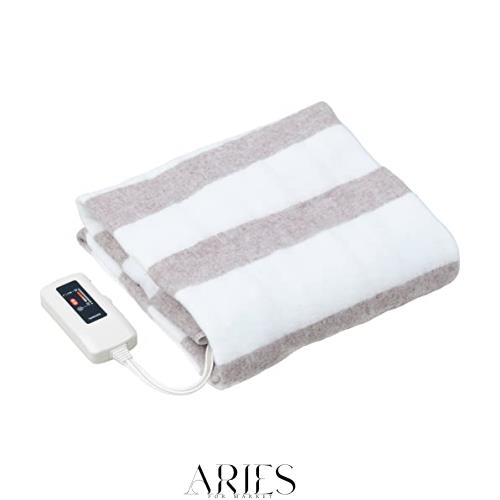 [山善] 電気毛布 敷き 電気敷毛布 (130×80cm) (丸洗い可能) (ダニ退治機能) (温度調節機能) ホワイト×ベージュ YMS-16の通販は 5,708円