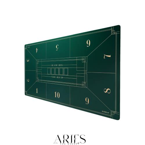 SLOWPLAY Nash ポーカーマット テキサスホールデム 240x120cm｜アール・デコ調プリント ポータブルプレイマット 滑らかな手触り 騒音軽減
