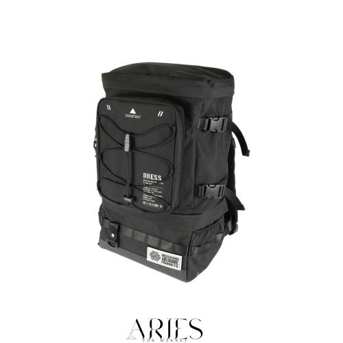 [ドレス] フィッシングリュック グラファイトブラック 大きいサイズ 防災 災害 拡張性 防水 釣り タックルバッグ ロッドホルダー バッグ